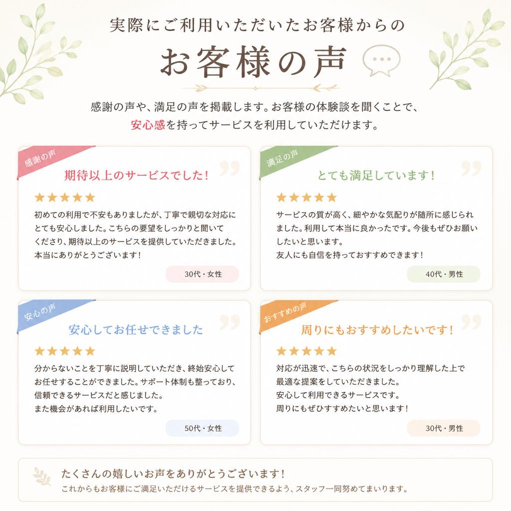 お客様の声
