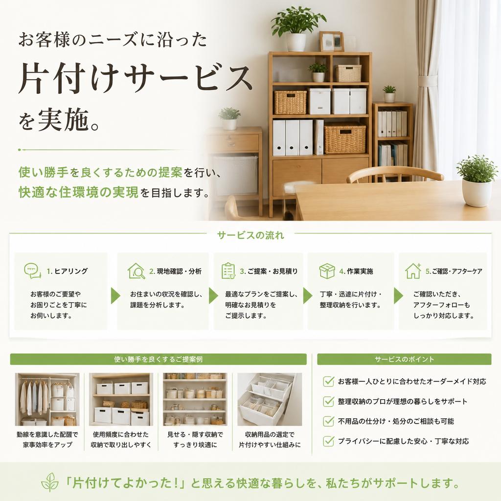 安心・信頼の片付けサービス